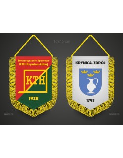 Proporczyk Mały Stowarzyszenie Sportowe KTH Krynica-Zdrój - 10x15 cm